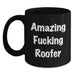 Roofer Inspired Funny Black Coffee Mugs Gifts from Friends for Men, Women, Roofer, or Coworkers, Perfect Unique Graduation Unique Gifts - Main