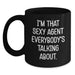 Funny Agent Gifts from Men, Agent Quotes, Black Coffee Mug for Agent Graduation Unique Gifts - Main