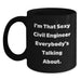 Sexy Civil Engineer Black Coffee Mug, Funny Gifts for Civil Engineer Men, Women, Friends, Coworkers, Family from Men, Women, Friends, Coworkers, Family - Unique Graduation - Main