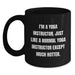 Yoga Instructor Funny Gift Birthday Black Coffee Mug, Unique Gifts from Friends for Yoga Instructors, Black, 11oz or 15oz, Microwave and Dishwasher Safe - Main