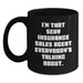 Funny Insurance Sales Agent Gifts from Men - Black Coffee Mug for Graduation Unique Gifts - Main