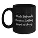 Funny Model Railroads Gifts from Family for Graduation Unique Mugs - Model Railroads Lovers Black Coffee Mug Because Stabbing People Is Wrong - Main