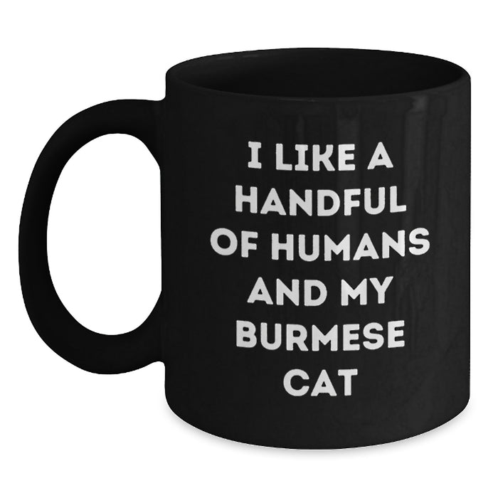 Burmese Cat Lovers Funny Quote Black Coffee Mug Gifts for Her, Unique Graduation Gift Ideas from Friends or Family - Main