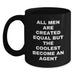 Funny Agent Gifts from Men - All Men Are Created Equal But The Coolest Become An Agent Black Coffee Mugs for Birthday - Main