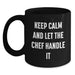 Funny Chef Gifts for Men from Friends, Black Coffee Mugs for Graduation Unique Celebrations, Keep 'em Laughing - Main