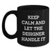 Funny Designer Black Coffee Mug, Gifts from Family to Graduating Designer, Let the Designer Handle It - Main