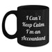 Funny Accountant Gifts for Men, Unique Black Coffee Mug for Christmas, 'I Can't Keep Calm I'm An Accountant' Quote from Friends and Family - Main