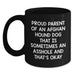 Funny Afghan Hound Dog Gifts from Proud Parents - Black Coffee Mug, Birthday Unique Presents for Men, Women, Family, and Friends - Main