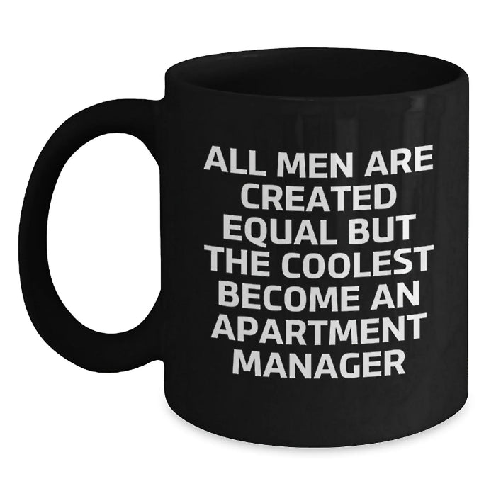 Gifts from Family, Funny Quote for Apartment Manager, Black Coffee Mug, Christmas Unique - Main