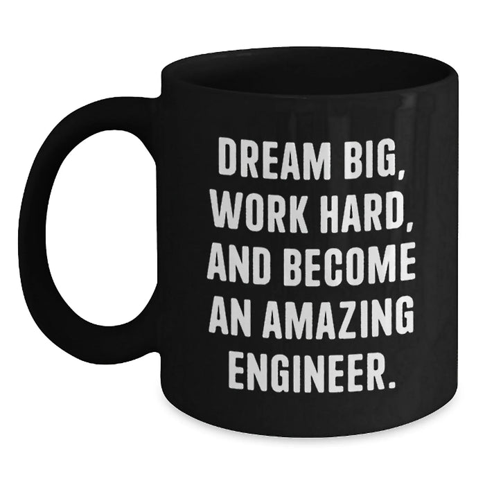 Funny Engineer Black Coffee Mug, Gifts for Engineer Men on Birthday Unique Gifts from Family - Main