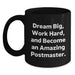 Funny Postmaster Gifts, Inspirational Black Coffee Mugs for Postmaster Graduation Unique Gifts from Friends, Family, Coworkers - Main