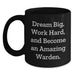 Funny Warden Quotes Black Coffee Mug Gifts from Friends to Men on Christmas Unique Items - Main