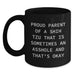 Funny Shih Tzu Dog Lover Gifts for Men Women Friends Family - Proud Parent Shih Tzu Mugs, Black Coffee Mug, Christmas Unique Gifts from Husband, Wife, Mom, Dad - Main