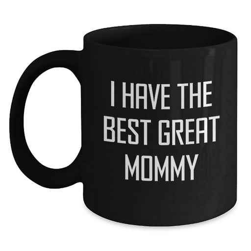 Funny Mommy Gifts from Family for Mommy Black Coffee Mug Great Mommy Christmas Unique Mugs - Main