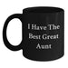 Funny Aunt Gifts, 'I Have The Best Great Aunt' Quote, Black Coffee Mug for Graduation, Gifts from Family, for Aunt - Main