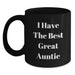 Funny Auntie Gifts from Men to Auntie, Best Great Auntie Black Coffee Mug for Birthday - Main