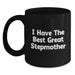 Funny Stepmother Gifts from Men to Step Mother - I Have The Best Great Stepmother Black Coffee Mug, Birthday Unique Presents - Main