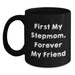 Funny Stepmom Quotes Gifts for Stepmom from Family Black Coffee Mug, Birthday Unique Gifts for Stepmom Friends and Family - Main