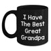 Funny Grandpa Gifts, Great Christmas Unique Presents for Men from Family, Best Great Grandpa Black Coffee Mug - Main