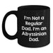 Funny Abyssinian Cat Gifts for Men - I'm Not A Regular Dad. I'm An Abyssinian Dad. Black Coffee Mug - Christmas Unique Gifts from Father to Son - Main