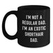 Funny Exotic Shorthair Cat Lover Gifts from Dad to Exotic Shorthair Cat, Black Coffee Mugs for Graduation, Unique Exotic Shorthair Cat Enthusiast Dad - Main
