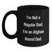 Funny Afghan Hound Dog Gifts for Men from Dad - I'm Not A Regular Dad. I'm An Afghan Hound Dad. Birthday Unique Black Coffee Mug, Perfect for Women, Friends, or Family - 11oz or 15oz - Main