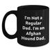 Funny Afghan Hound Dog Dad Gifts for Men Birthday Unique Black Coffee Mug, Gifts from Dad to Afghan Hound Dog Lover - Main