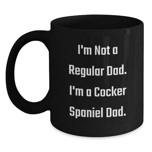 Funny Cocker Spaniel Dad Black Coffee Mugs Gifts for Cocker Spaniel Dog Enthusiasts, Unique Birthday Unique Gifts from Friends to Family - Main