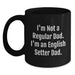 Funny English Setter Dad Black Coffee Mugs, Unique Gift from Dad to Son English Setter Lover, English Setter Dog Graduation Unique Gifts - Main