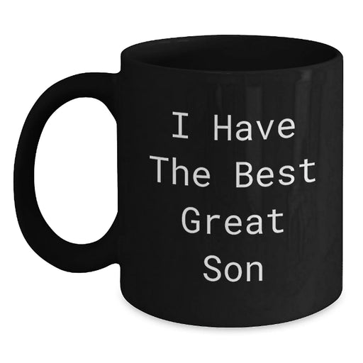 Funny Son Quotes Black Coffee Mugs, Gifts from Family for Great Son, Unique Christmas Unique Gifts - Main