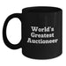 Funny World's Greatest Auctioneer Gifts for Men, Funny Birthday Unique Gifts from Friends to Friends, Black Coffee Mug with Quote - Auctioneer Lover - Main