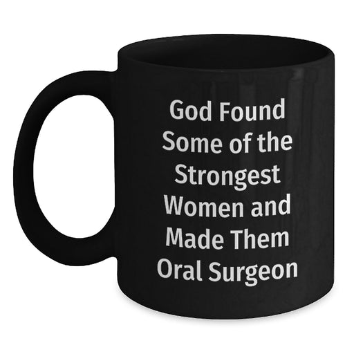Funny Oral Surgeon Gifts for Him Her from Family Friends Coworkers, Unique Black Coffee Mug for Graduation - Main