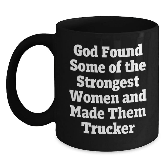 Funny Trucker Gifts from Men, Women, Friends to Trucker, Black Coffee Mugs for Christmas Unique Gifts - Main