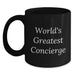 World's Greatest Concierge Funny Quote Black Coffee Mug Gifts from Women to Friends Birthday Unique - Main