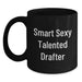 Funny Drafter Gifts for Him, Black Coffee Mug with Smart Quote, Christmas Unique Ideas from Friends - Main