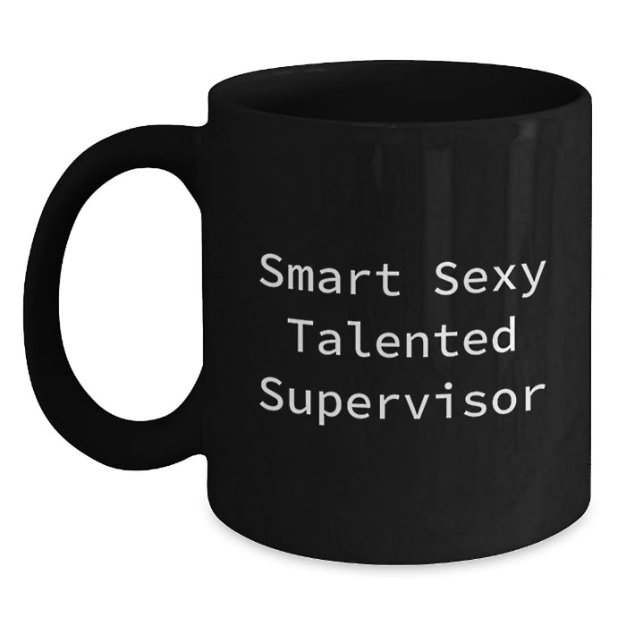 Funny Supervisor Quotes Christmas Black Coffee Mugs Gifts from Men to Women Coworkers - Main