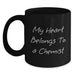 Funny Chemist Gifts, Unique Black Coffee Mug for Chemist Lovers, My Heart Belongs To A Chemist, Christmas Unique Gifts from Friends, Family, or Coworkers - Main
