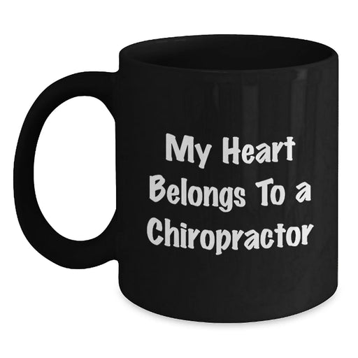 Funny Chiropractor Gifts from Men or Women - My Heart Belongs To A Chiropractor Christmas Unique Mugs for Chiropractor Friends Coworkers Family - Main
