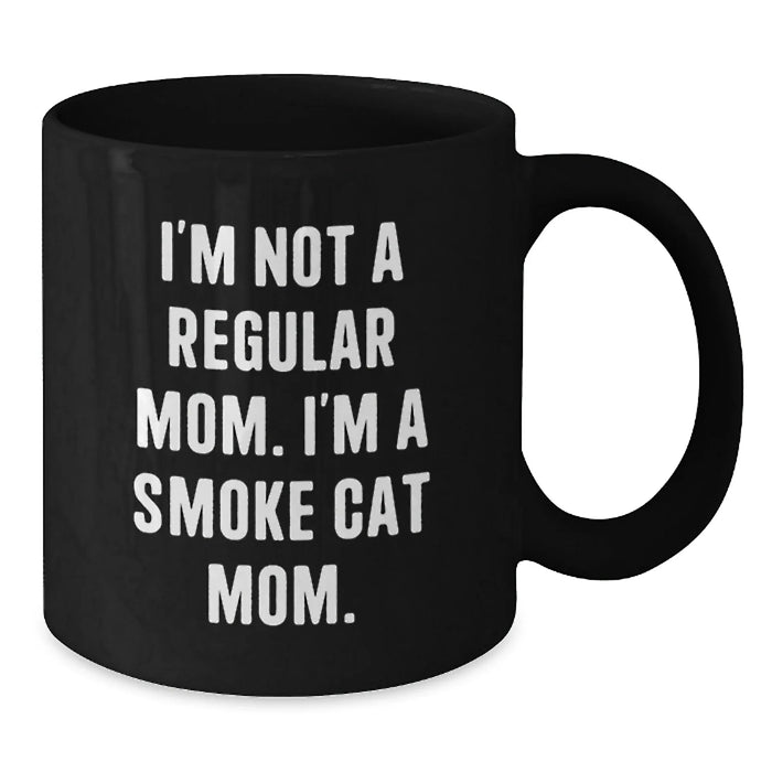Christmas Smoke Cat Funny Gifts for Smoke Cat Lovers Black Coffee Mug from Friends - Additional