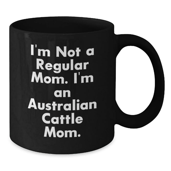 Australian Cattle Dog Mom Funny Christmas Unique Gifts for Her Black Coffee Mug - Additional
