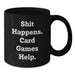 Funny Card Games Gifts for Men and Women, Black Coffee Mug Christmas Unique Ideas from Friends to Coworkers or Family - Additional