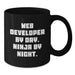 Funny Web Developer Gifts for Men - Web Developer By Day Ninja By Night Black Coffee Mug Birthday Unique Gifts for Web Developers from Friends - Additional