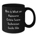Funny Crime Scene Technician Gifts for Men, This Is What An Awesome Crime Scene Technician Looks Like Black Coffee Mug, Birthday Unique Mug for Him - Additional