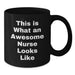 Funny Nurse Gifts from Men to Nurse, Inspirational Black Coffee Mug, Christmas Unique Gifts - Additional