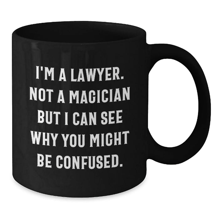 Funny Lawyer Christmas Unique Gifts from Friends, Best Black Coffee Mug for Lawyer Men, Women, Coworkers, Family - Additional