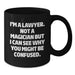 Funny Lawyer Gifts for Men, Women, Friends, and Family - Christmas Unique Mug with 'I'm A Lawyer. Not A Magician But I Can See Why You Might Be Confused.' Quote, Black Coffee Mug - Additional