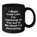 Funny Journaling Gifts for Friends from Men, Black Coffee Mug for Birthday Unique - Additional