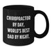 Funny Chiropractor Gifts for Men - Chiropractor By Day, World's Best Dad By Night. Valentine's Unique Coffee Mug - Additional