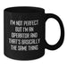 Funny Operator Gifts for Men, Women, Friends - Perfect Christmas Unique Gifts from Family - Black Coffee Mug, 'I'm Not Perfect But I'm An Operator' - Additional