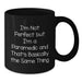 Funny Rescue Worker Birthday Unique Gifts from Friends - Rescue Worker Black Coffee Mug - I'm Not Perfect But I'm A Rescue Worker And That's Basically The Same Thing - Additional